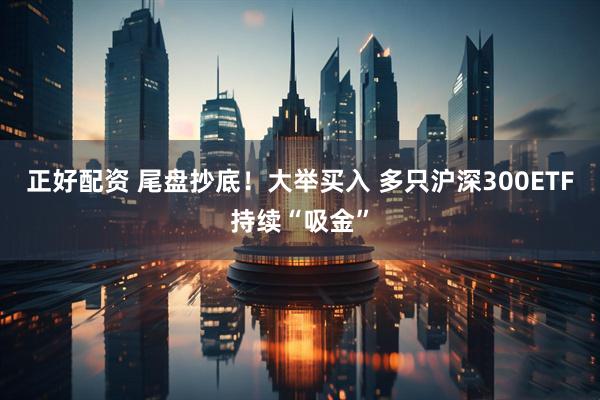 正好配资 尾盘抄底！大举买入 多只沪深300ETF持续“吸金”