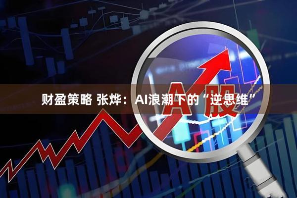 财盈策略 张烨：AI浪潮下的“逆思维”