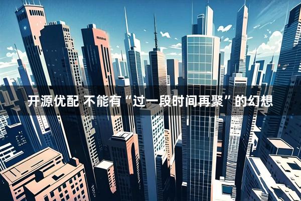 开源优配 不能有“过一段时间再聚”的幻想