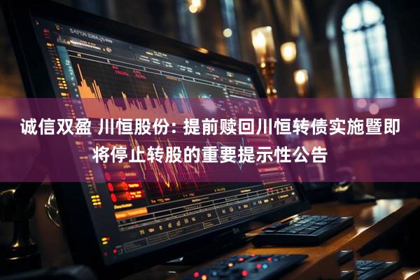 诚信双盈 川恒股份: 提前赎回川恒转债实施暨即将停止转股的重要提示性公告