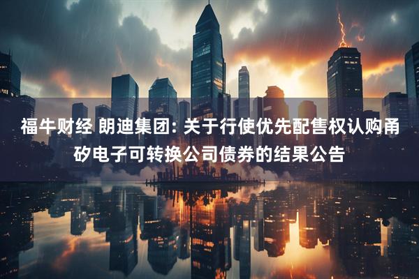 福牛财经 朗迪集团: 关于行使优先配售权认购甬矽电子可转换公司债券的结果公告